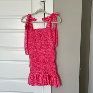 Size small boutique pink smocked dress